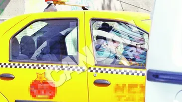 Actrita a fost un zambet tot drumul! Cristina Stamate i-a facut ochi dulci unui taximetrist
