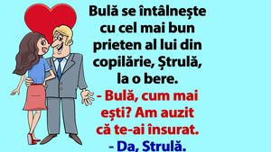 Bancul dimineții | Bulă și Bubulina, love-story fără happy-end