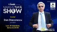 Marius Tucă Show începe luni, 18 noiembrie, de la ora 20.00, live pe Gândul. Invitat: Dan Diaconescu