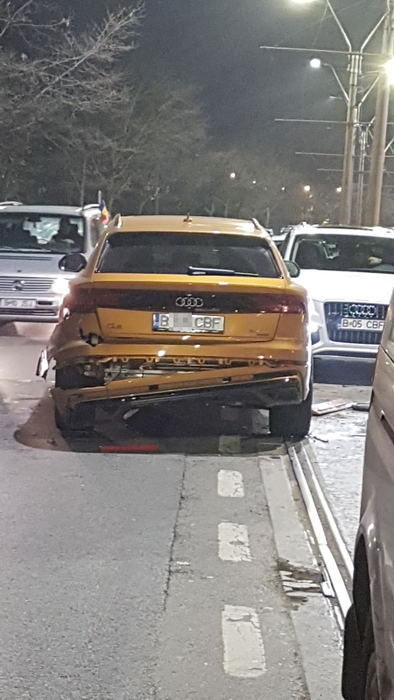 Mașina lui Bote, grav avariată
