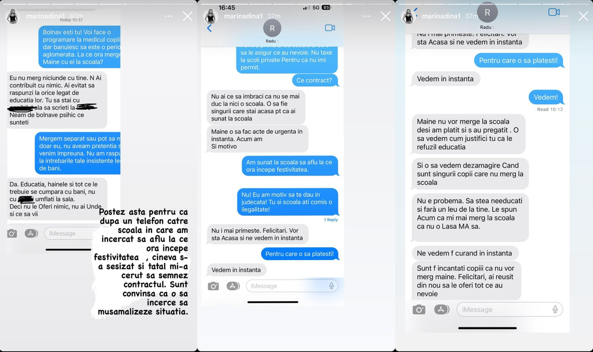 Marina Dina își strigă revolta în mediul online / Foto: Instagram