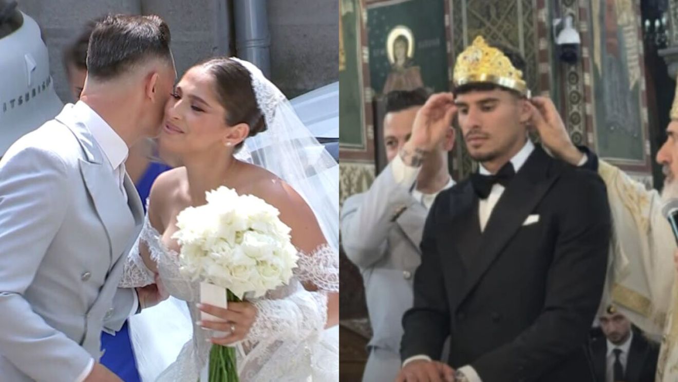 Cum a apărut soția lui Mirel Rădoi la nunta lui Florinel Coman cu Ioana Timofeciuc. O vezi rar, dar prezența ei e de milioane!