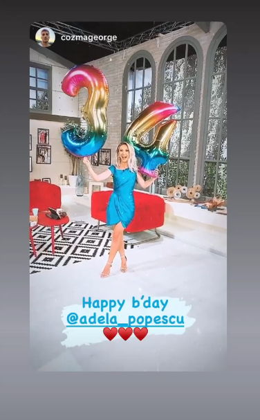 Adela Popescu a împlinit 34 de ani! Ce cadouri a primit + Imagini din culisele ”Vorbește lumea”