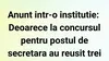 BANCUL ZILEI | Anunț într-o instituție