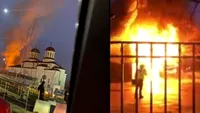 Incendiu puternic la biserica de la Doamna Ghica, din București. ISU, prima reacție