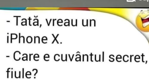 Bancul zilei | "Tată, vreau un iPhone X"