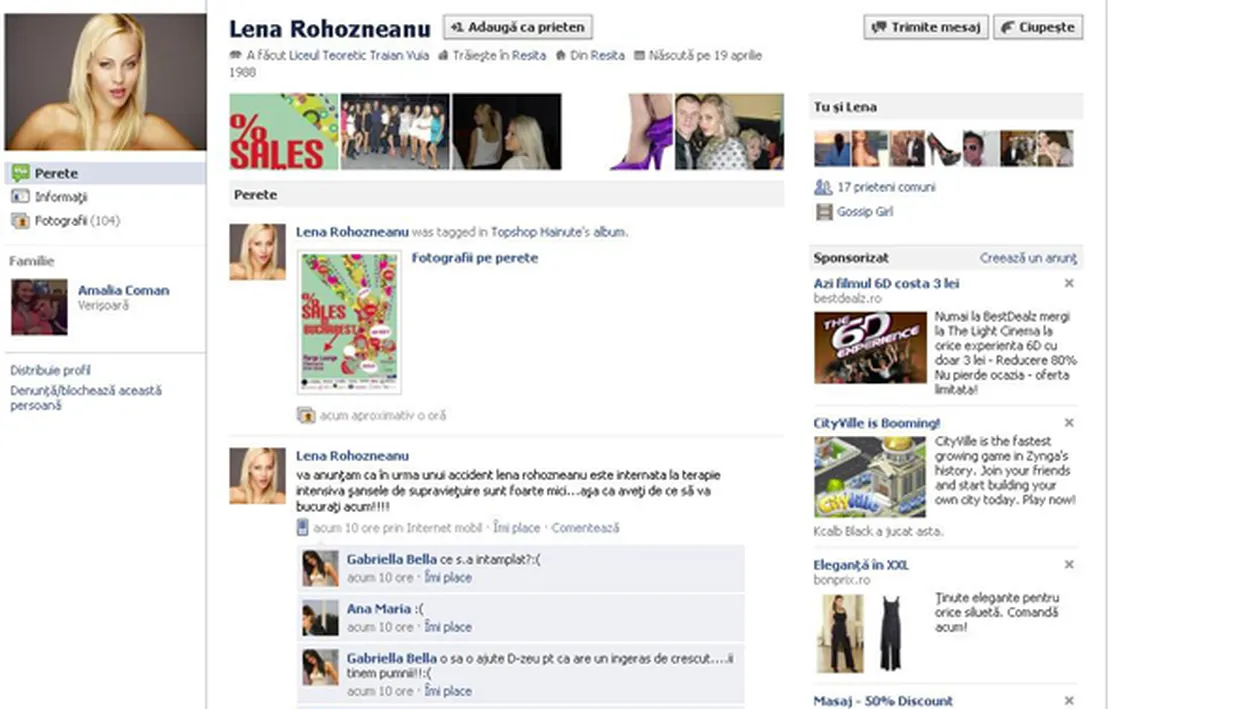 Lena Rohozneanu a cazut in plasa hackerilor