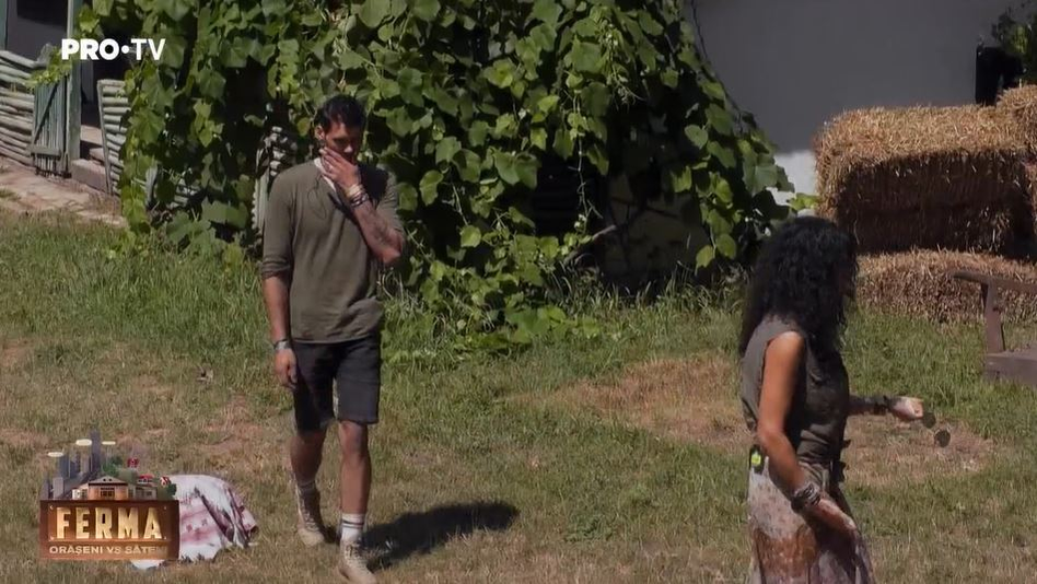 Intimidat de Viviana Sposub, George Burcea a rămas fără cuvinte la Ferma. Ce a mărturisit despre sărutul cu focoasa brunetă | FOTO