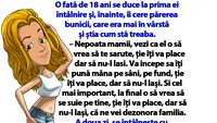 BANCUL ZILEI | O fată de 18 ani se duce la prima ei întâlnire și, înainte, îi cere părerea bunicii