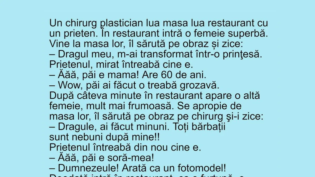 BANCUL ZILEI | Chirurgul plastician și pacientele (ne)mulțumite