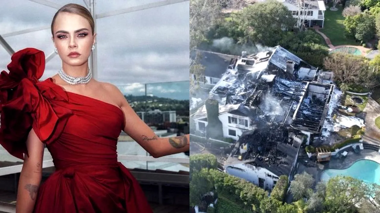 Vila de 7 milioane de dolari a fotomodelului Cara Delevingne a ars din temelii! 100 de pompieri au fost chemați să stingă incendiul