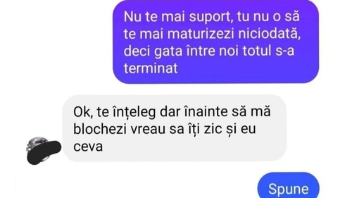 Bancul sfârșitului de săptămână | "Gata, între noi totul s-a terminat!"