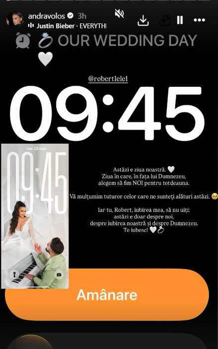 Primele imagini de la nunta Andrei Voloș cu Lele! A copiat voalul de mireasă al lui Kourtney Kardashian