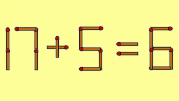 Test de inteligență | Mutați un singur chibrit pentru a corecta 17 + 5 = 6