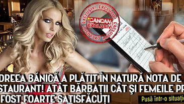 Andreea Banica, peripetii in vacanta. Vezi aici cum a fost obligata artista sa plateasca consumatia intr-un restaurant din Grecia