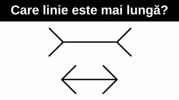 Test IQ | Care linie este mai lungă? Doar 1% din oameni răspund corect în 6 secunde