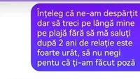 BANC | Înțeleg că ne-am despărțit, dar să treci pe lângă mine...