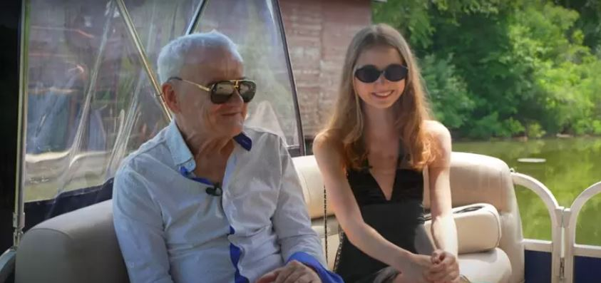 Irinel Columbeanu alături de fiica lui, Irina