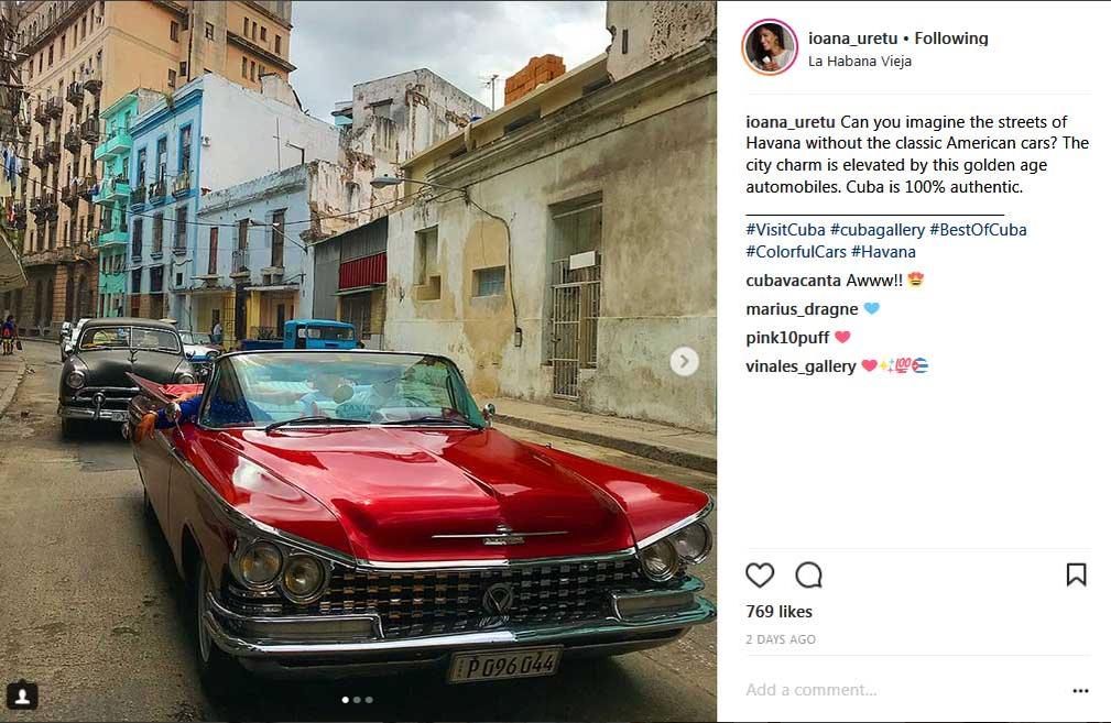 Ioana și Ștefan au postat pe Instagram instantanee din vacanța petrecută în Cuba