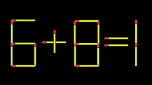 Test de inteligență | Mutați 2 bețe de chibrit pentru a corecta 6 + 8 = 1