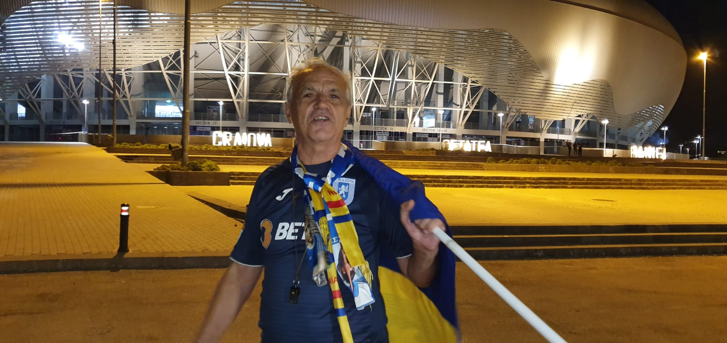 Ion Popa a venit din Băilești doar ca să stea la poarta stadionului în timpul meciului echipei favorite