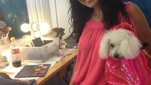 Adelina Pestritu si-a asortat rochita cu geanta in care-si poarta cateaua! Uite ce pink e look-ul ei!
