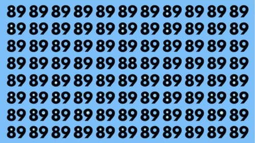 Test de inteligență | Nu toate numerele din imagine sunt 89. Găsește-l pe cei diferit!