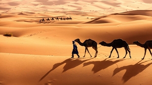 GALERIE FOTO. Zăpadă în deșertul Sahara, după o ninsoare extrem de rară