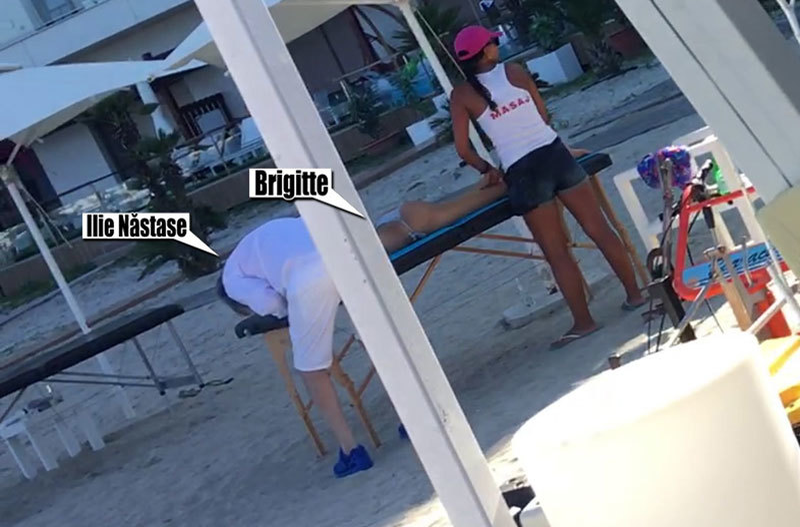 Ilie încearcă să o împace pe Brigitte cu vorbe dulci