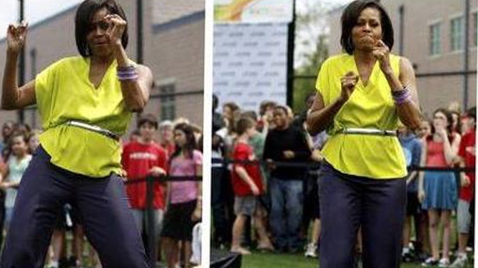 Vezi cum o imita Michelle Obama pe Beyonce
