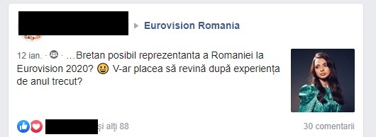 Fanii  Eurovision fac speculații pe grupurile de pe rețelele de socializare