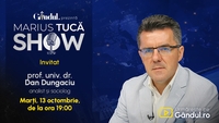Marius Tucă Show începe marți, 13 octombrie, de la ora 19:00, live pe Gândul. Invitat: prof. univ. dr. Dan Dungaciu