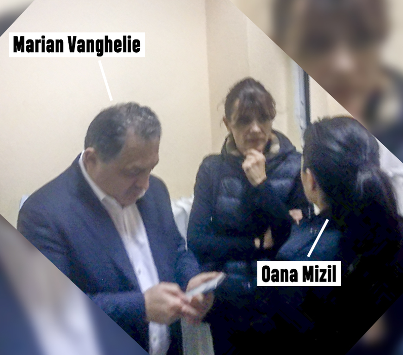 Marian Vanghelie și Oana Mizil, îngrijorați, pe holul de la UPU