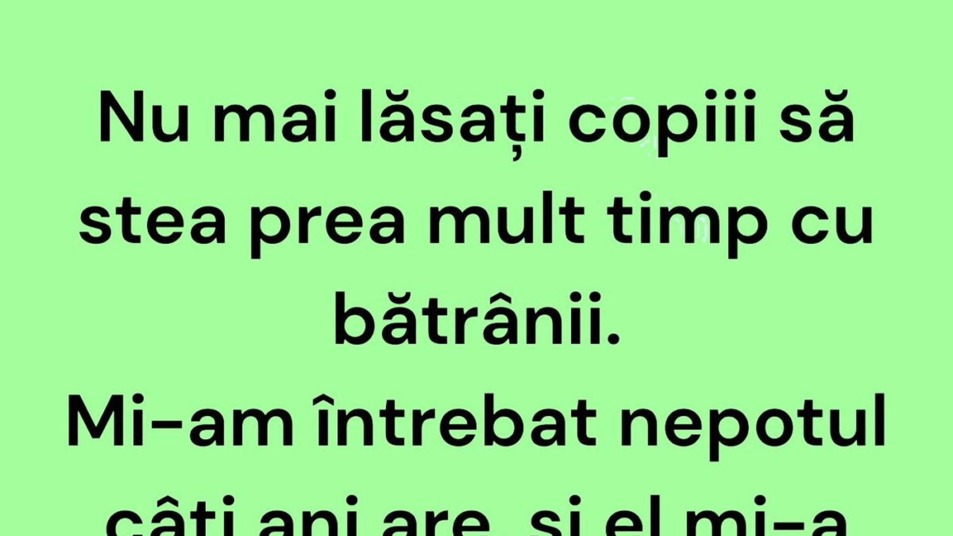 BANCUL ZILEI | Copiii și bătrânii