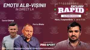 "EXCLUSIV RAPID" cu Marius Bratu si Daniel Chiriță e în direct pe YouTube - ProSport de la ora 17:30