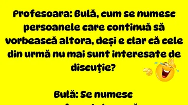 BANCUL DE LUNI | Bulă și profesoara