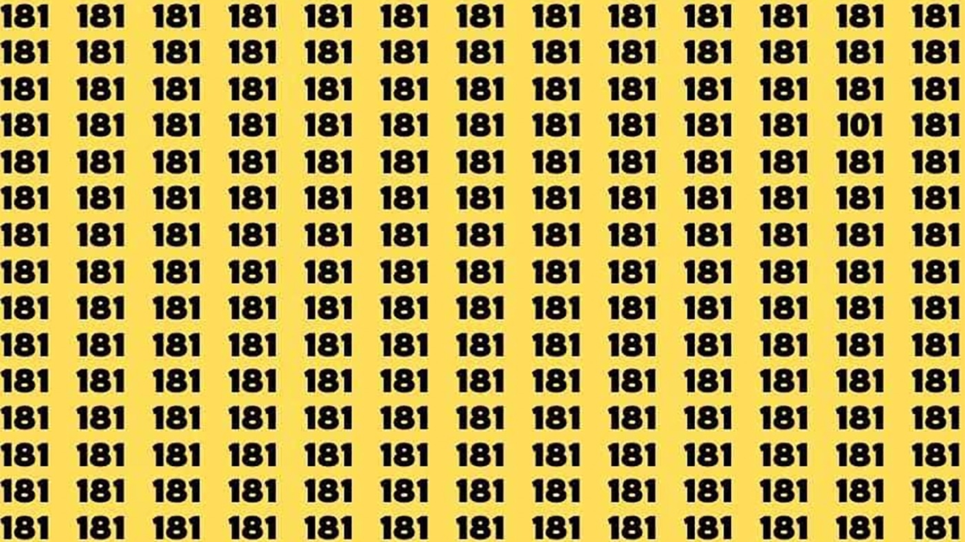 Test de perspicacitate | Găsiți numărul 101 în maximum 3 secunde!