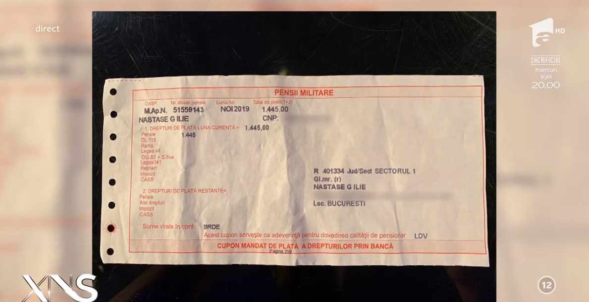 Dan Capatos a arătat în direct, la TV, cuponul de pensie al lui Ilie Năstase! Ce sumă e trecută pe act: “Este o umilință să îi dai…”