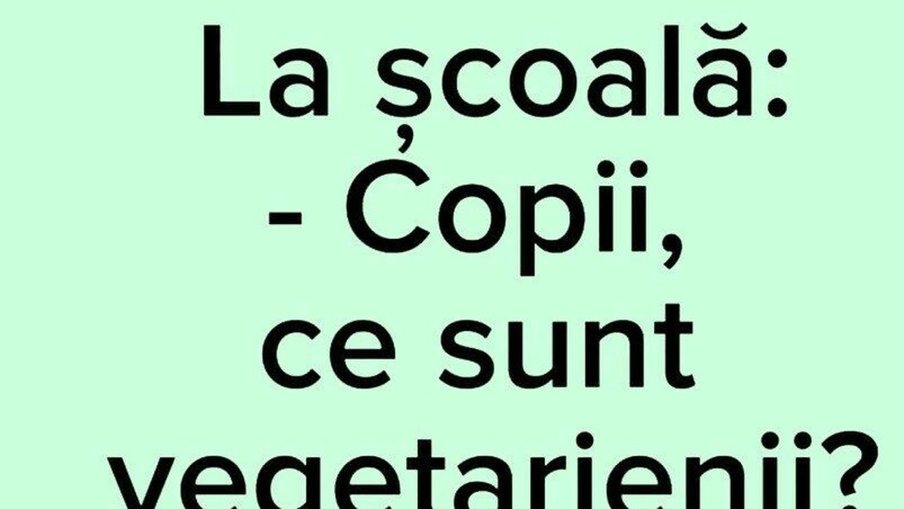 BANC | Bulă și vegetarienii