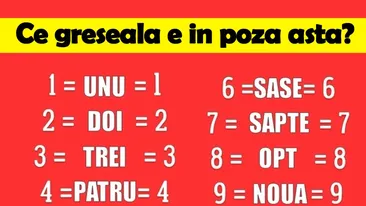 Test de inteligență superioară pentru cei cu IQ peste 130 | Prima întrebare: Ce greșeală e în poza asta?