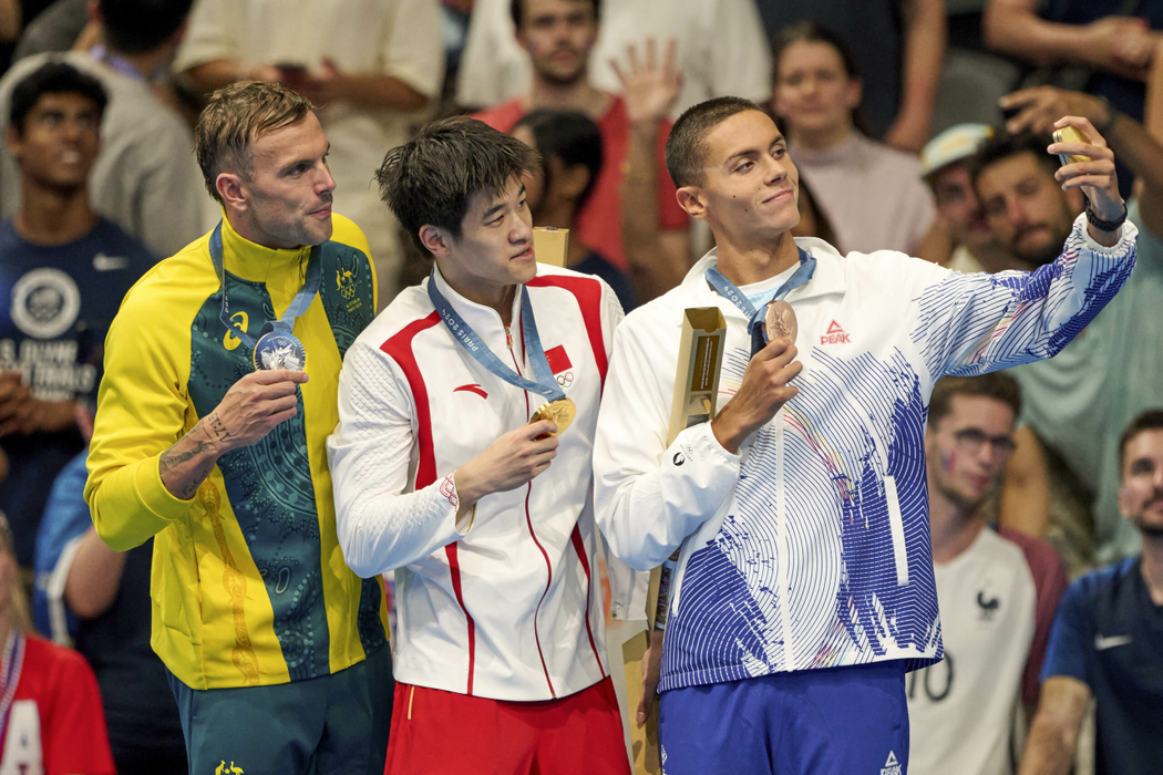 Kyle Chalmers, Pan Zhanle, David Popovici / Sursă foto: Inquam Photos / Colette Rochefort