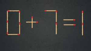 Test de inteligență | Mutați un singur chibrit pentru a corecta 0 + 7 = 1