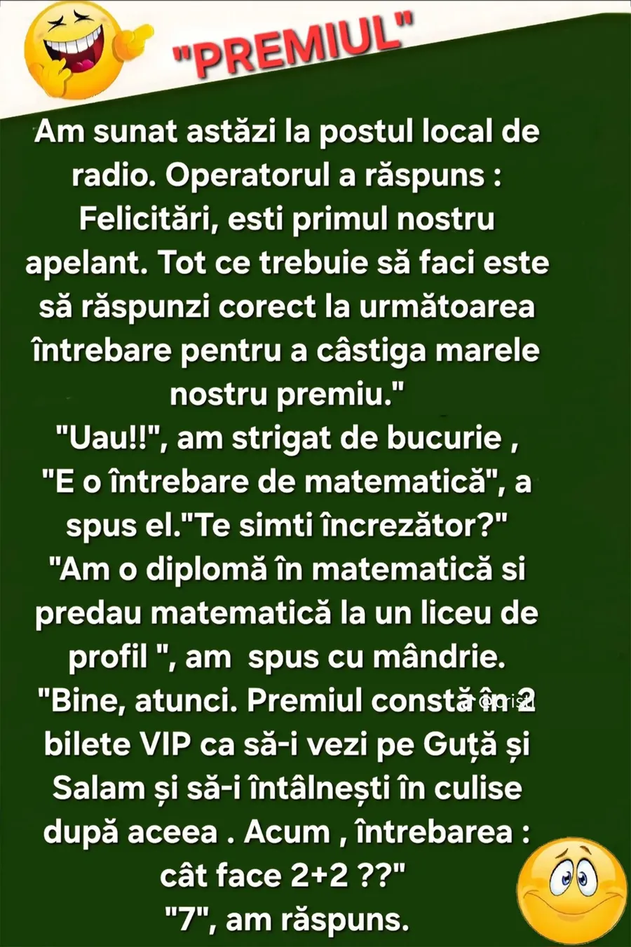 Bancul sfârșitului de săptămână | Premiul de la radio