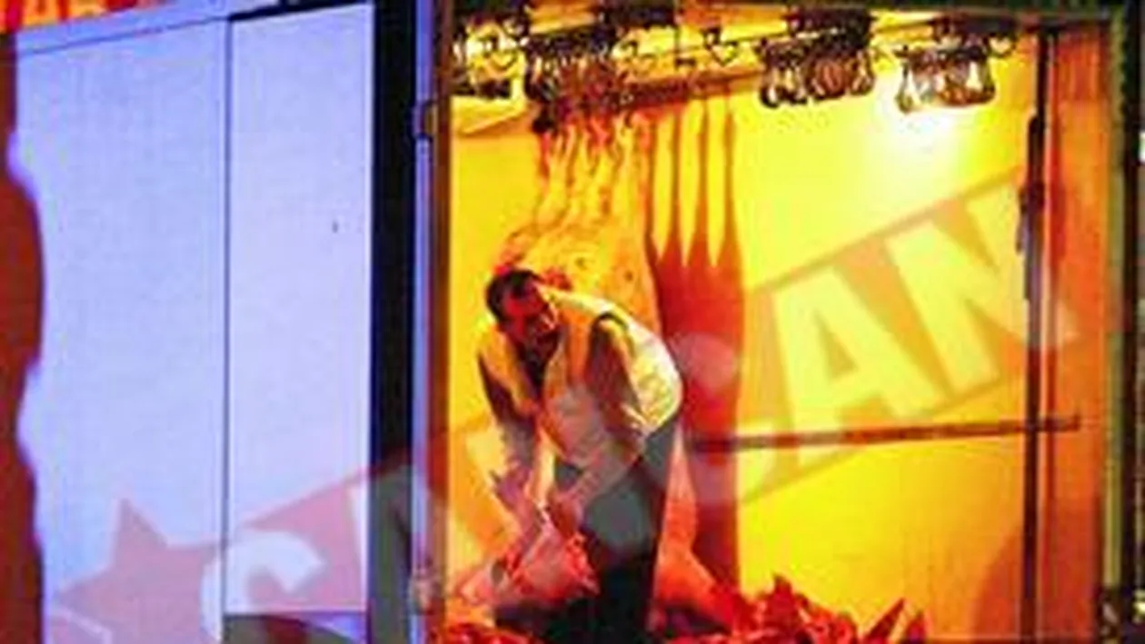 Carne de porc transportata si depozitata in conditii mizerabile