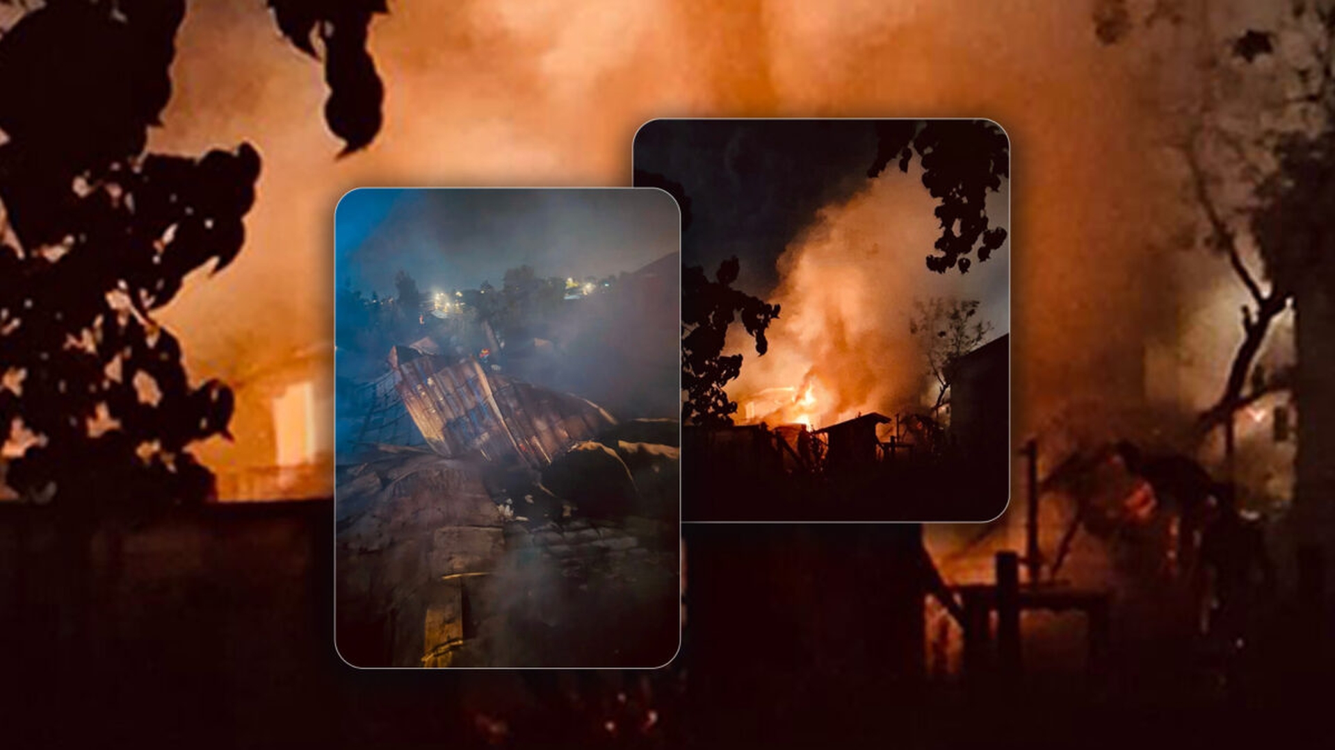 Incendiu de proporții în Giurgiu! Focul s-a extins la patru gospodării