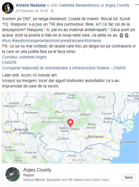 Amalia Năstase, probleme în trafic din cauza zăpezii. A sunat la 112 și a primit un răspuns halucinant. Soția fostului mare tenismen a povestit tot!