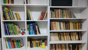 O femeie din București a transformat scara blocului într-o bibliotecă. Proiectul a atras curioși din tot cartierul