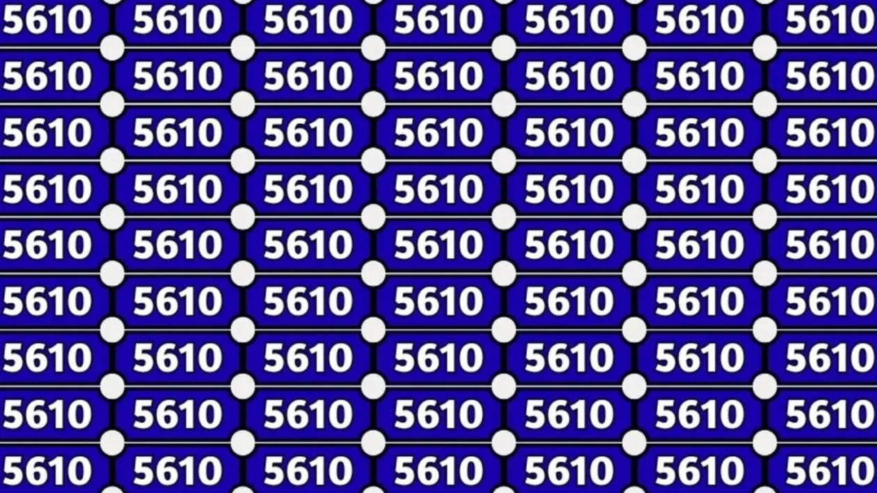 Iluzie optică | Doar cei cu ochi de vultur găsesc numărul diferit din seria de '5610'