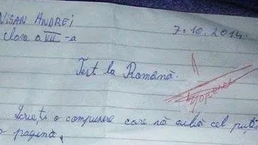 Incredibil! Ce a putut să scrie un elev de clasa a VII-a într-o lucrare la română