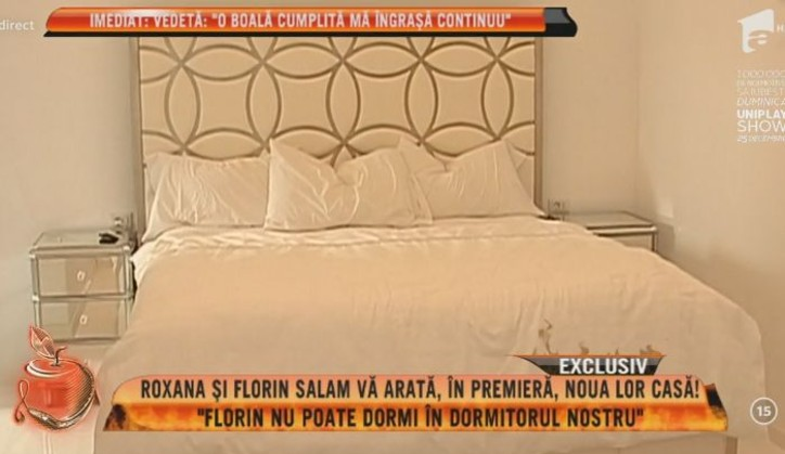 Iubita lui Florin Salam s-a ocupat de decorarea vilei din Popești-Leordeni. Acesta este unul dintre dormitoare © Antena 1